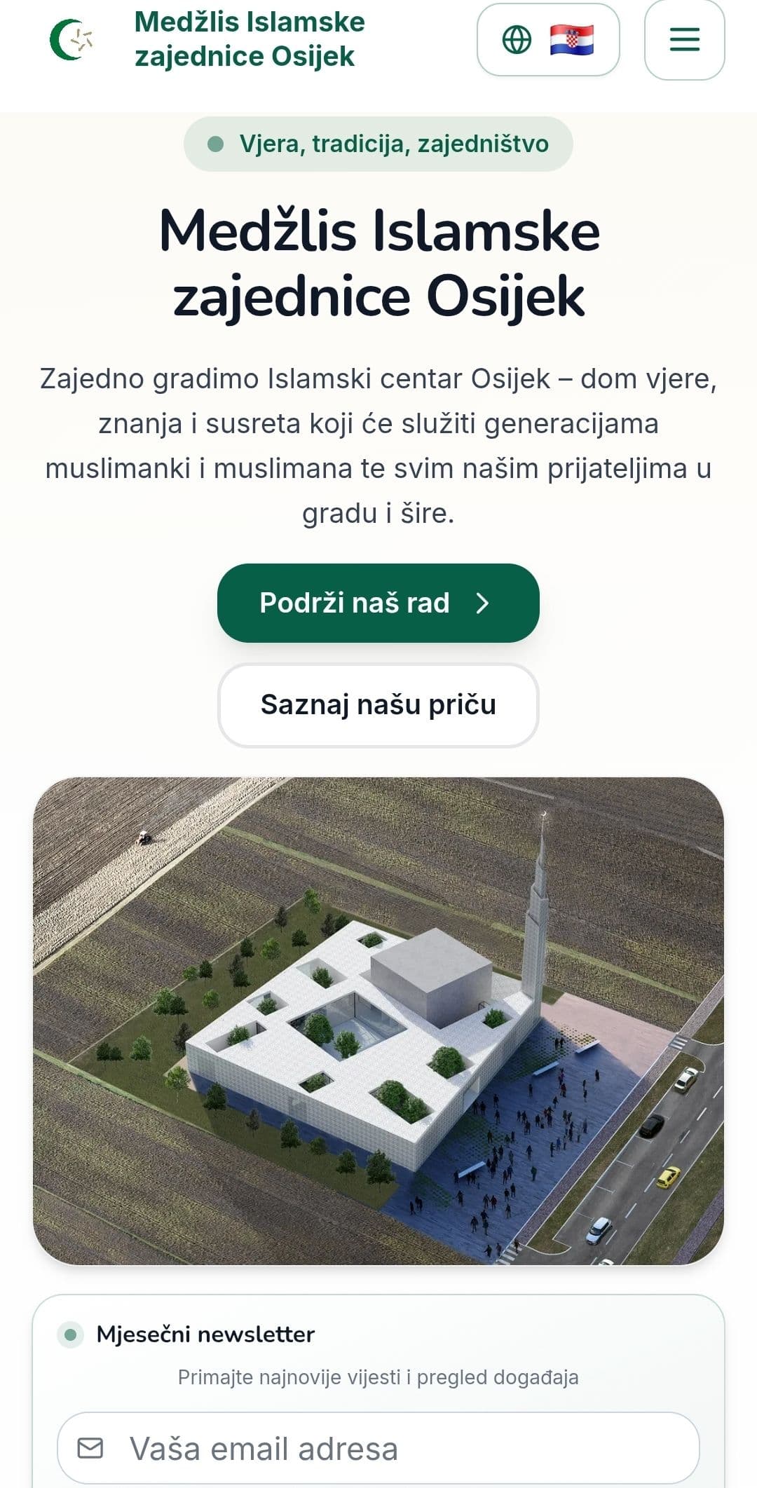 Web stranica MIZ Osijek